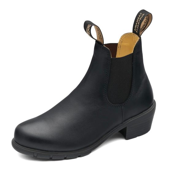 BLUNDSTONE BL1671 HEELED CHELSEA BOOT BLACK AU 5.5 (US WOMEN'S 8.5) B (M)